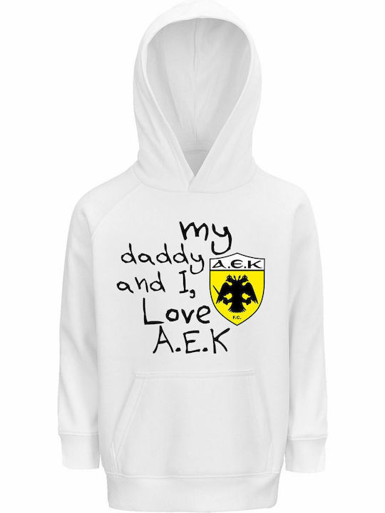 Kids Sweatshirt with Hood and Pockets White My ...