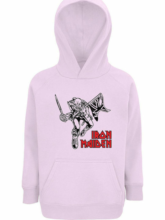 Kids Sweatshirt with Hood and Pockets Creamy Pi...