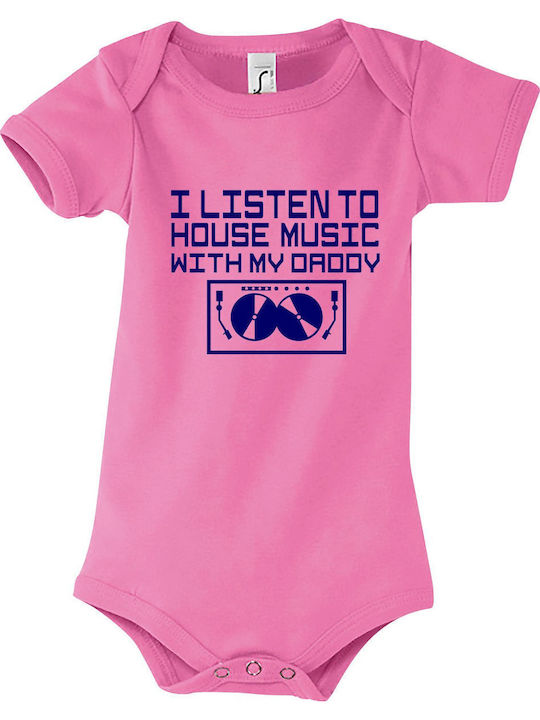 kirikoko I Listen To House Music With My Daddy Short-Sleeved Pink