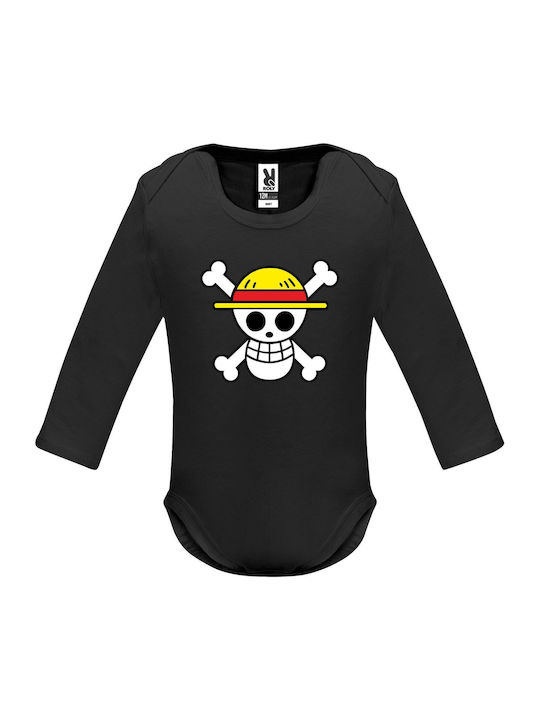 kirikoko One Piece Flag Anime Long-Sleeved Black