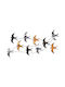 Wallity Wall Decor Flock Multicolour Metallic 104x8x45cm