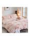 My Home Luxury Bettbezug-Set Einzelbett mit Kissenbezug 160x220 Rabbit Pink