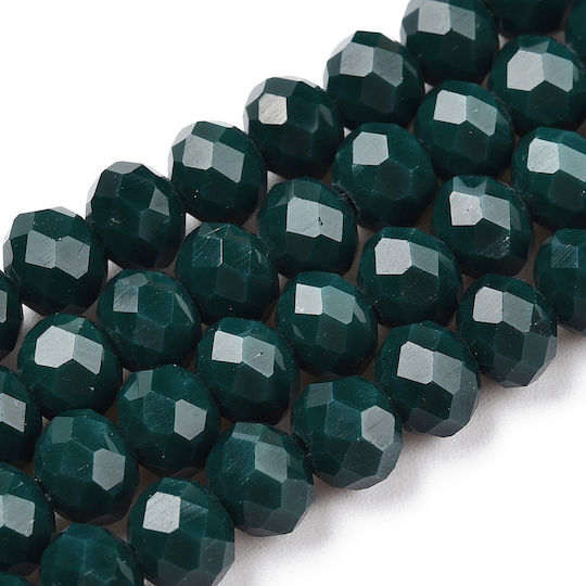 Кристалчета Тип Swarovski Тъмнозелено 6мм 85бр