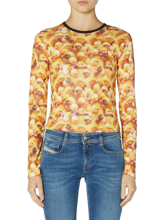 Women's Blouse Long Sleeve Orange