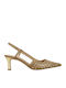 Alora Leder Pumps mit Riemchen & mittelhoher Absatz Beige