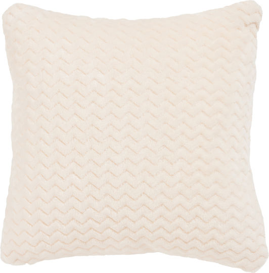 Das Home Μαξιλάρι Καναπέ 1366 Fleece Ecru 40x40εκ.