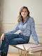 Women's Long Sleeve Shirt Blue