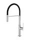 Ottone Meloda Kitchen Faucet Counter Flexible Black