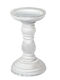 Candle Holder Wooden in White Color 10.5x17x17cm 1pcs