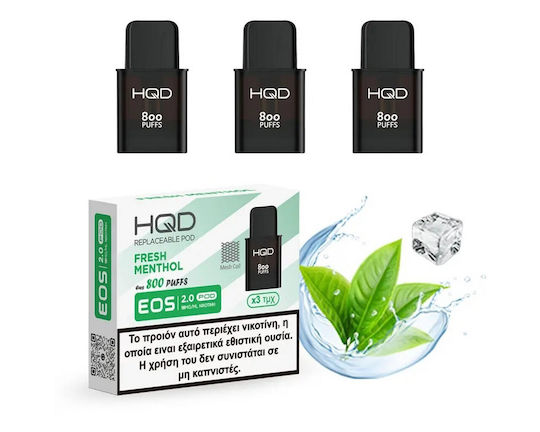 HQD Einweg E-Zigarette 800 Züge Fresh Menthol 2ml 18mg Grün 1Stück