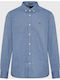 Long-sleeved Cotton Shirt Indigo