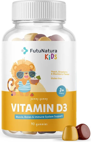 FutuNatura Vitamin D3 for Immune System Boost & Bone Health 90 x 1 gummies