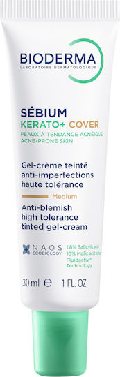 Bioderma Sébium Kérato+ Cover Gel-κρέμα με χρώμα κατά των ατελειών για το δέρμα με τάση ακμής