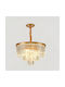 Alista Home Candelabru 3xE14 Ø28cm cu Cristale Auriu AT1CT-IM1P-HT2L-CC930/300GD
