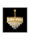 Alista Home Πολυέλαιος 3xE14 Ø30cm με Κρύσταλλα Χρυσός AT1CT-IM1P-HT2L-CC8926/300GDT