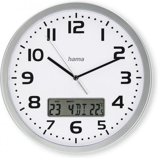 HAMA Ceas De Perete Argintiu Ø30cm