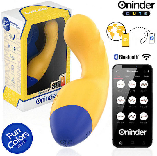 Oninder Cute Δονητής G-Spot με Remote Control Κίτρινος
