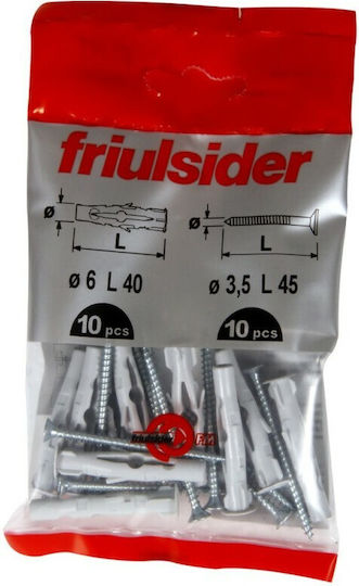 Friulsider Νοβοπανόβιδα με Διάμετρο M6 και Μήκος 40mm