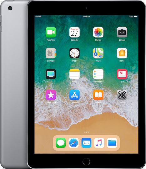 Apple iPad 2018 9.7" Refurbished Tablet με Wi-Fi (2GB/128GB) Grade A Γκρι