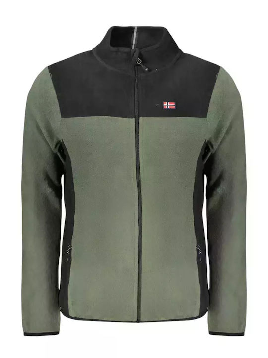 Men's Fleece Cardigan Dark green