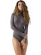 Minerva Fimelle Tencel Modal Long Sleeve Turtleneck Bodysuit Pouro