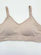 Ouno Maternity & Nursing Sports Bra with Clips Nude
