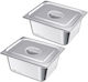 Vevor 1/2 Size Gastronorm Pans Lids Steam Pans 6" Deep Stainless Steel 2 Pack