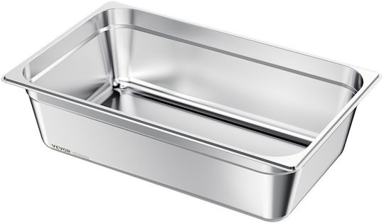 Vevor Tavă Hotel Full Size Tăvi Gastronorm Cu Aburi 6 Inch Adâncime Oțel Inoxidabil 1 Bucată