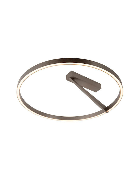 Lucide Lightning Applause Ceiling Mount Light 60cm Gray with Integrated LED