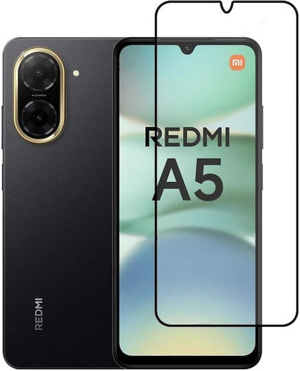 3d Γυαλί Xiaomi Redmi A5 Μαύρο Πλαίσιο
