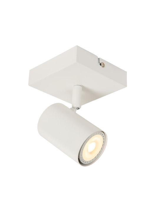 Lucide Lightning Amigo Μονό Σποτ με Ντουί GU10 σε Λευκό Χρώμα