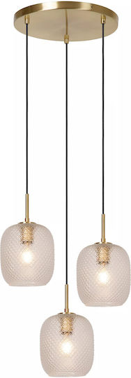 Lucide Lightning Κρεμαστό Φωτιστικό Χρυσό 35x35x163εκ. Lucide Lightning Κρεμαστό Φωτιστικό Χρυσό 35x35x163εκ.