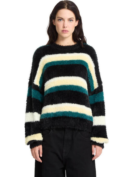 Hairy Up Sweater Damen Pullover Gestreift Multi