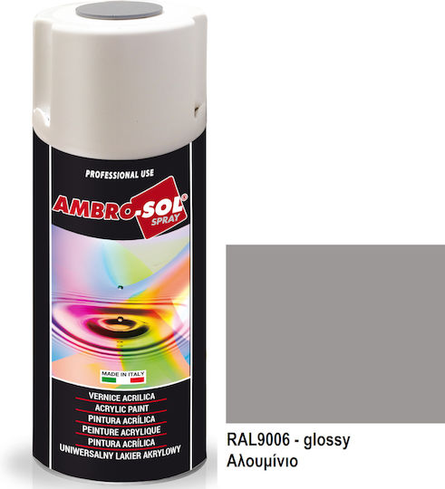 Ambro-Sol Σπρέι Βαφής Ακρυλικό RAL 9006 400ml