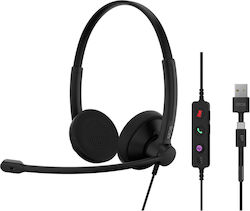 Epos IMPACT MS Stereo On Ear Multimedia Headphone with Microphone USB-A / USB-C
