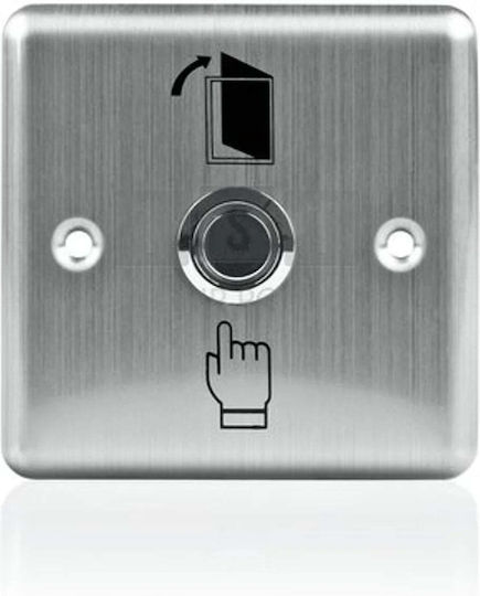 Flush-Mounted Exit Button Square Metal Illumination No Com NC Ypw4dkl