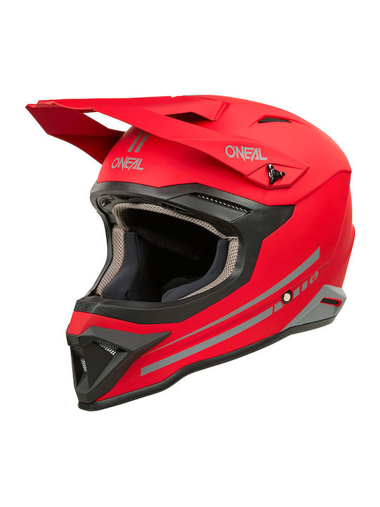 O'Neal 1 Series Solid Red V.25 Motorradhelm Motocross ECE 22.06