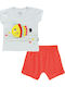 Kinder-Set mit Shorts Sommer 2Stück white-yellow
