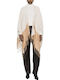 Women's Poncho White / Black