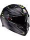 AGV K3 Syth Mat Black/Yellow Motorcycle Helmet Full Face ECE 22.06 1550gr with Pinlock and Sunvisor