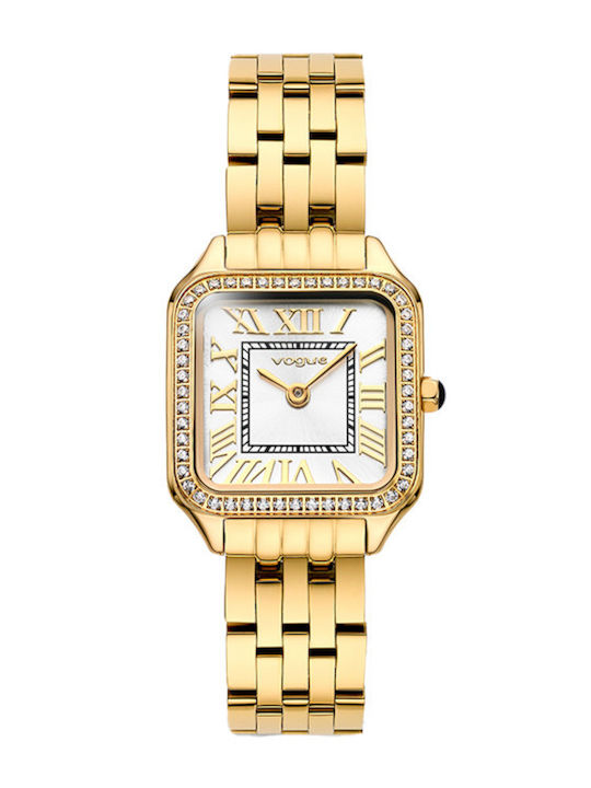Vogue Damen Uhr mit Gold Metallarmband