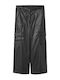 Pantalon Pentru Copii Cargo Din Piele Negru