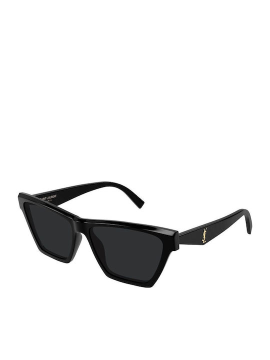 Ysl Women's Sunglasses with Black Plastic Frame and Black Lens SL M103 005