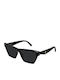 Ysl Women's Sunglasses with Black Plastic Frame and Black Lens SL M103 005