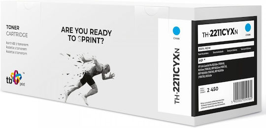 TB Print Съвместим Тонер за Лазерен Принтер HP W2211X Cyan