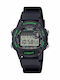 Casio Collection Digital Herrenuhr Batterie mit Schwarz Kautschukarmband