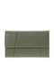 Large Leather Women's Wallet Classic with RFID Khaki