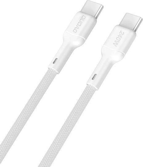 Dudao USB 2.0 Cable USB-C male - USB-C 240W PD Λευκό 2m