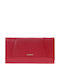 Large Leather Women's Wallet Classic with RFID Red