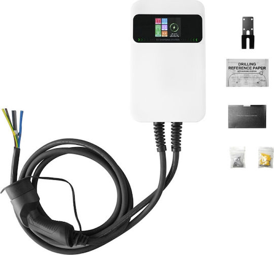 Besen SQ20 Wandmontiert Einphasig Elektroauto-Ladestation 7.2kW mit Integriertes Kabel Typ 2 (SQ20-7KW-APP)